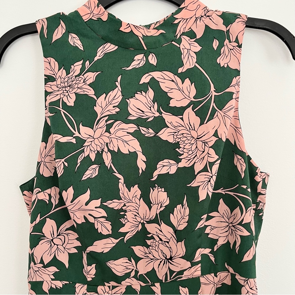 👒 LULU’S - Pink and green floral dress - Spring dress - Picture 4 of 7